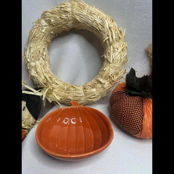 Thanksgiving Fall Autumn Lot Decorations Pumpkins Scarecrows - Picture 2 of 9